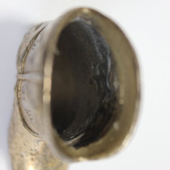 Vintage K.I Silver/Bronze Ornate Cowboy Boot 2 5/8" Tall Made In Occupied Japan - Picture 6 of 9